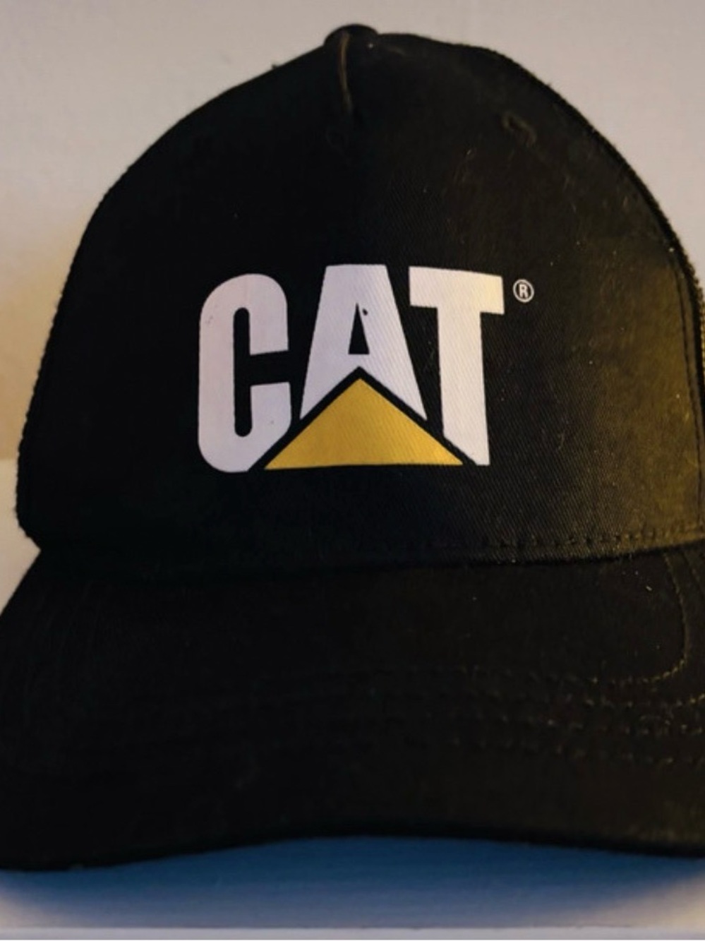 Caterpillar Black Cap with Yellow Logo